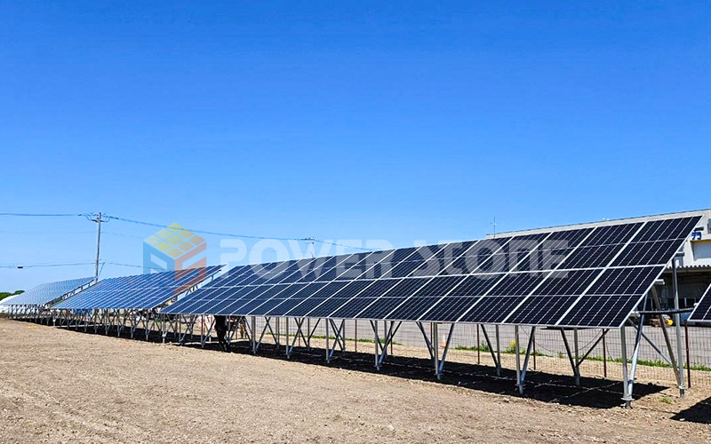 Solar double post ground mounting -Japan 154Kw