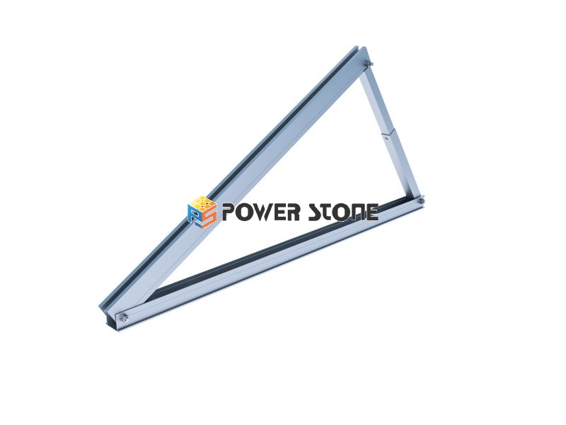 Adjustable angle solar flat roof mounting