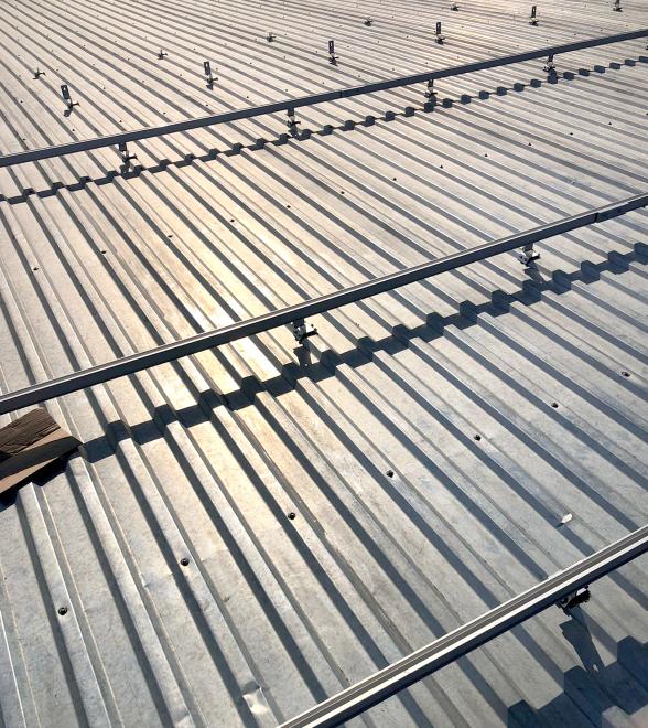 L bracket solar module mounting