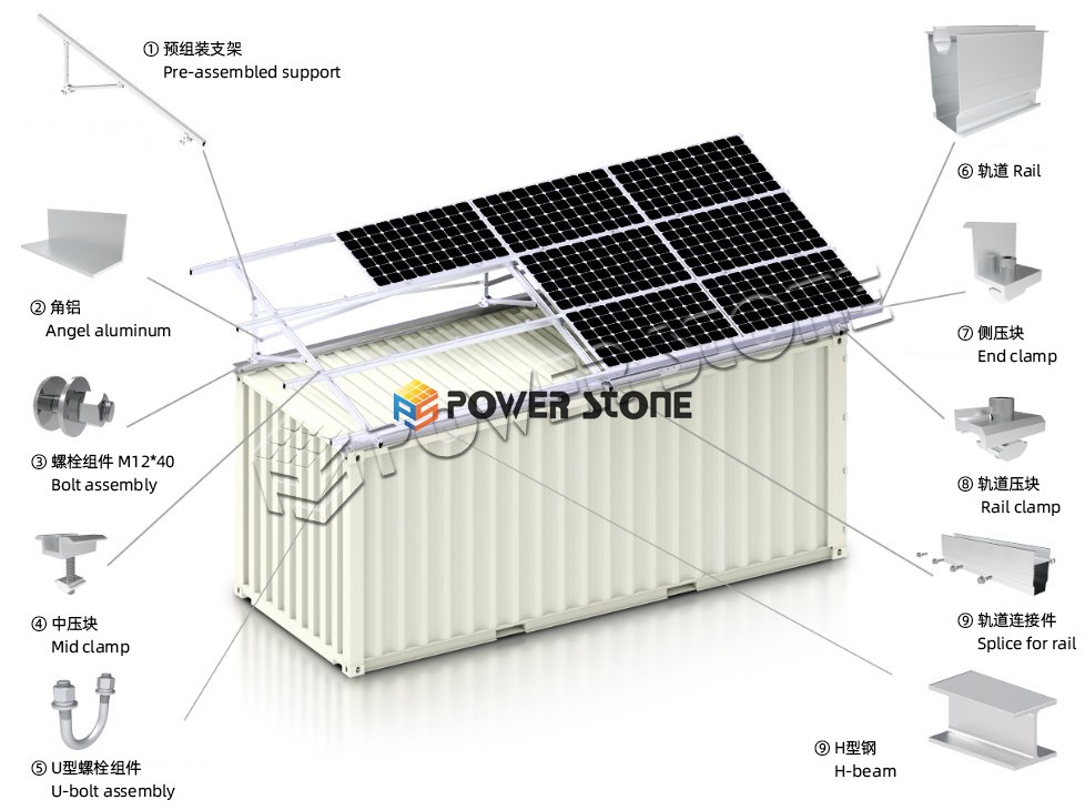 solar container mount rack