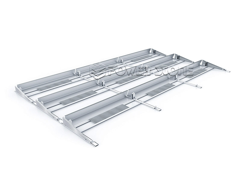 Ballasted Flat Roof Matrix Solar Mounting System