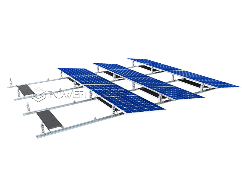 Adjustable tilt ballast solar mount